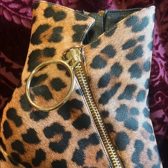 Ninety Union Leopard Print Ankle Boots 10 - Picture 3 of 7